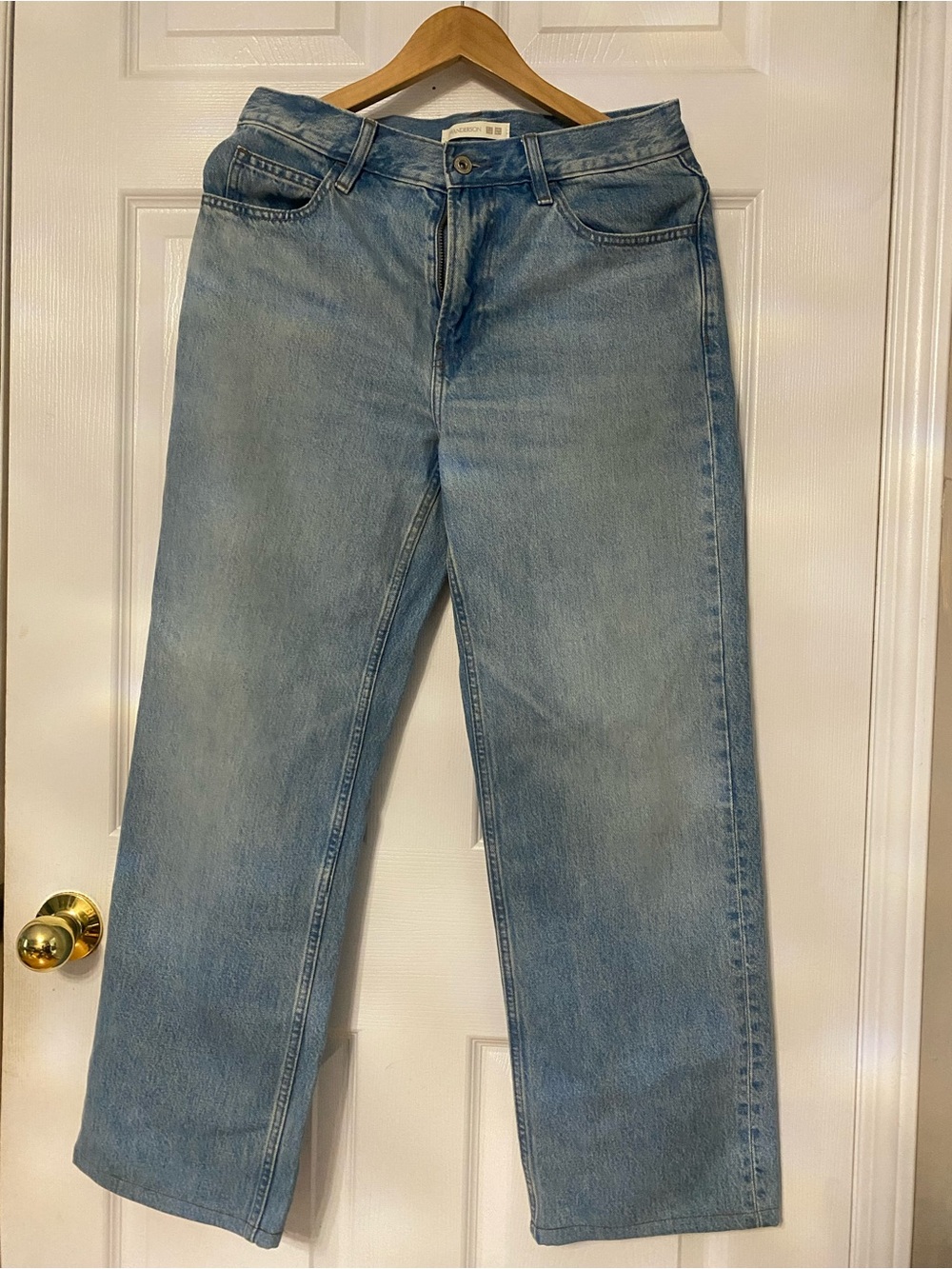 JW ANDERSON Light Wash Straight-Leg Jeans - Blue
